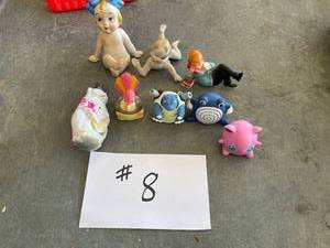lot 8 image: Misc Lot of Pokemon Figurines, Vintage Lightbulb, and other