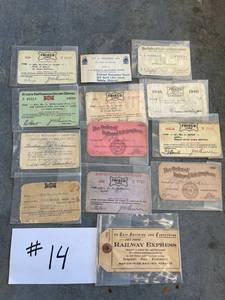 lot 14 image: Vintage Railroad Cards 1927-1952