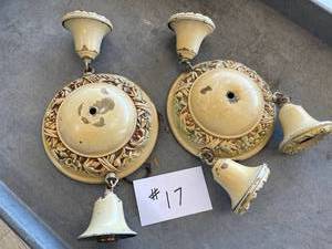 lot 17 image: Vintage Art Deco Ceiling Lights