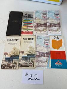 lot 22 image: Misc Lot of Vintage Maps, Vintage 1912 Ohio Railroad Map