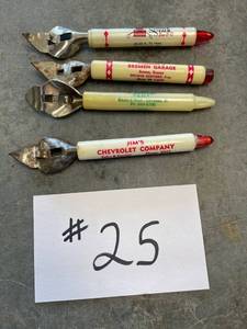 lot 25 image: Advertisement Bottle Openers, some kansas city.