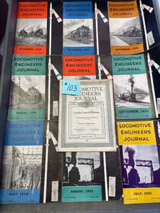 lot 103 image: Vintage Locomotive Engineers Journal