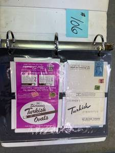 lot 106 image: Binder of Collected Cigarette labels and Cartons