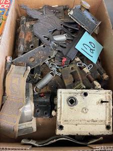 lot 120 image: Misc Box Flat of Vintage Door Locks and Hinges