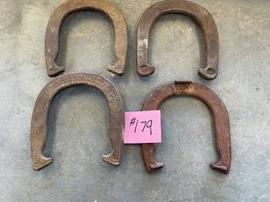 lot 179 image: Vintage Horseshoe Game Throwing Shoes
