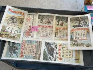 lot 187 image: Coca Cola Advertisement and Winchester Monthly Calendar Advertisement Reproductions