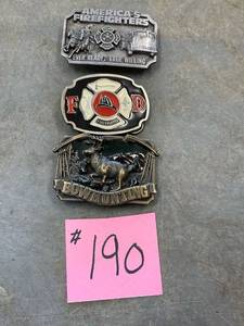 lot 190 image: Belt Buckles
