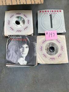 lot 197 image: Misc 45 Record Lot, foreigner, key largo, whiskey fever, marty robbins and more