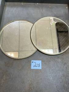 lot 208 image: Antique vanity dresser top tray mirrors QTY 2