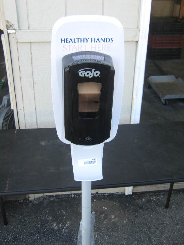 Gojo Soap dispenser and stand, battery operated, soap not included