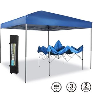 lot 63161 image: MF Studio 10x10 Striaght Leg UV Block Sun Shade Canopy with Hardware Kits, Shade for Patio Outdoor Garden Events(Blue)