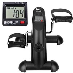 lot 63163 image: Mini Exercise Bike, Under Desk Bike Pedal Exerciser Portable Foot Cycle Arm & Leg Peddler Machine with LCD Screen Displays