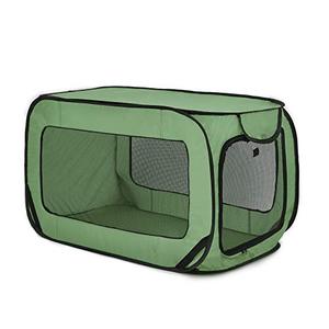 lot 63174 image: Loves cabin 36in Portable Large Dog Bed - Pop Up Dog Kennel, Indoor Outdoor Crate for Pets, Portable Car Seat Kennel, Cat Bed Collection, Green