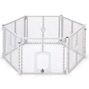 lot 63179 image: MyPet North States Petyard Passage Dog Playpen, 6 Panel, Gray