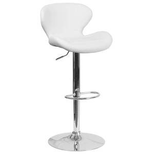 lot 63217 image: Flash Furniture Contemporary Adjustable Height Barstool with Chrome BasB