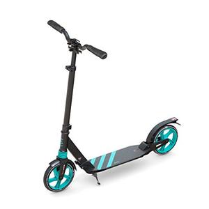lot 63220 image: 6KU Scooter for Kids 8 Years and Up, Scooter for Adults with Big Wheels  Suspension System, Quick-Release Folding, Height Adjustable, with Shoulder Strap, Gift Scooter for Kids Ages 6-12(BlackTeal)
