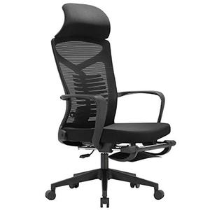 lot 63225 image: SIHOO Ergonomic Office Chair, Computer Desk Chair with Adjustable Lumbar Support, Breathable Mesh High Back and Padded Seat Desk Chair with Footrest (Black)