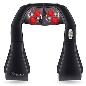 lot 63255 image: Snailax Shiatsu Neck and Shoulder Massager - Back Massager with Heat, Deep Kneading Electric Massage Pillow for Neck, Back, Shoulder,Foot Body