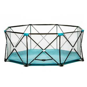 lot 63270 image: Regalo My Play� Portable Playard Indoor and Outdoor with Carry Case and AdjustableWashable, Teal, 8-Panel
