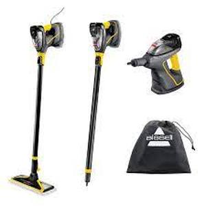 lot 63186 image: BISSELL 2685A Power Steamer Heavy Duty Mop Handheld Steamer Outdoor Black