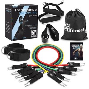 lot 547 image: XPRT Fitness 11 PCS Resistance Tube Workout Bands Set -Fitness Strength Training