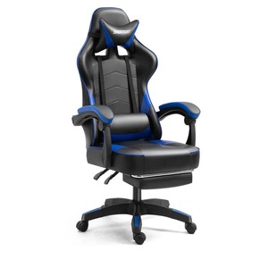 lot 625 image: Skonyon Swivel Gaming Chair - Blue