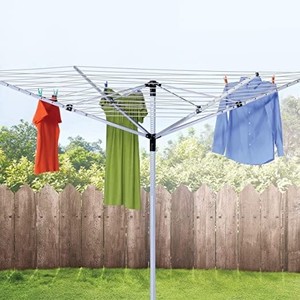 lot 626 image: Honey Can Do 210-Foot Outdoor Umbrella Drying Rack