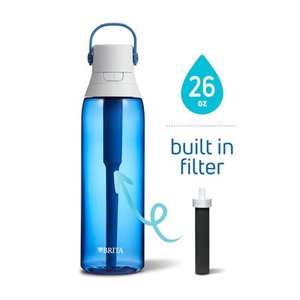 lot 646 image: Brita Premium Filtering Water Bottle, 26 oz - Sapphire