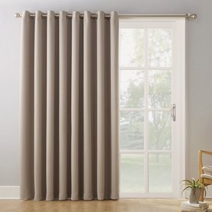 lot 650 image: Sun Zero Preston 100 x 84 Grommet Top Blackout Patio Curtain Panel