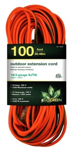 lot 653 image: GoGreen Power 163 100 GG-13700 Heavy Duty Extension Cord, Lighted End