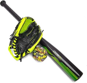 lot 711 image: Ortiz34 Homerun Kids Tee Ball Set- David Ortiz 3-in-1 Aluminum Baseball Bat, Baseball, & Youth Baseball Glove Bundle (Made for YouthKids