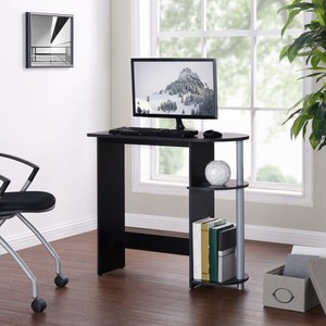 lot 713 image: Mainstays Computer Desk with Built-in Shelves, Multiple Colors