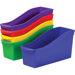 lot 741 image: Storex 30ct Interlocking Durable Book and Binder Holders - Primary Colors