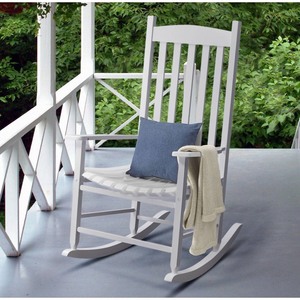 lot 767 image: Mainstays White Wooden Acacia Porch Rocker