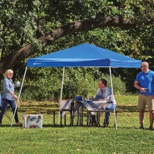 lot 770 image: Ozark Trail 10x10 Instant Slant Leg Canopy Outdoor Patio Folding Gazebo Canopy Shade Shelter, Michigan Navy