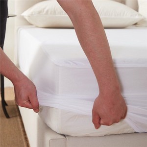 lot 816 image: JML Twin Size Waterproof Mattress Protector Soft Microfiber Surface, Breathable, Quiet,White