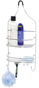 lot 817 image: Home Basics Chrome Flat Wire Shower Caddy