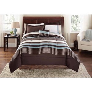 lot 821 image: Mainstays Urban Stripe Bed in a Bag Coordinated Bedding