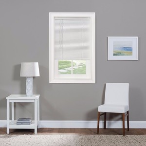 lot 843 image: Achim Cordless GII Morningstar 1 Light Filtering Mini Blind - 59x64 - White