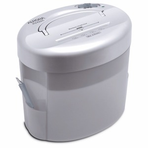 lot 847 image: Aurora 4 Folded Sheet Desktop Paper Shredder with Wastebasket Gray - AS420C