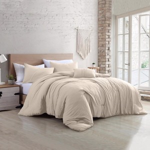 lot 849 image: Modern Threads Beck Comforter Set with Coordinating Throw Pillow, White, Queen