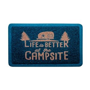 lot 850 image: Camco Navy Life Is Better at The Campsite OutdoorIndoor Welcome Mat (53201)