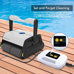 lot 855 image: AUSONO Automatic Robotic Pool Cleaner, Wall Climbing Robotic Swimming Pool Cleaner, Ideal for In-ground Swimming Pools up to 50 Feet.
