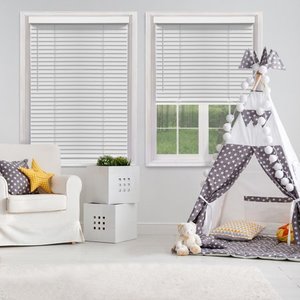 lot 867 image: Richfield Studios 2 Cordless Faux Wood Blinds, White