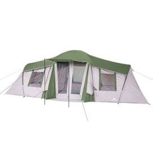 lot 868 image: Camping Tent 10 Person 3-Room Outdoor Vacation Cabin Shelter With Shade Awning