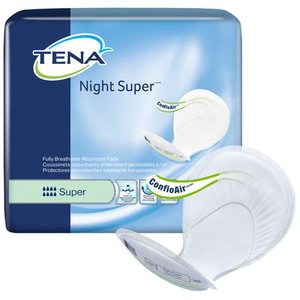 lot 42895 image: TENA Night Super Unisex Incontinent Pad Overnight 27 Super 2 pack