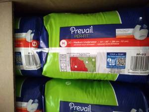 lot 50938 image: Case (80) Prevail Extra Absorbency Comfort-shape Plus Medium Form Fitting Pf-512