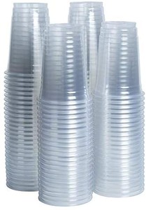 lot 50950 image: 100 Pack - 10 oz. Crystal Clear PET Plastic Cups