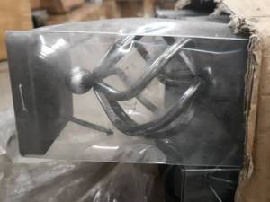 lot 65905 image: Dahdoulinc Black Silver Nickel Twist Curtain Rods qty12