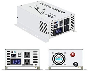 lot 65916 image: WZRELB 500w Pure Sine Wave Solar Power Inverter 24v DC to 120v AC 60hz
